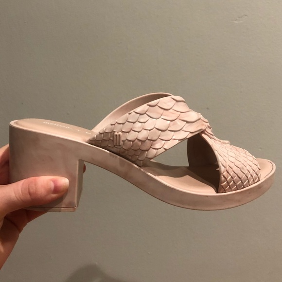 Baja East By Melissa Python Block Heel Sandal - 10 - Picture 5 of 8